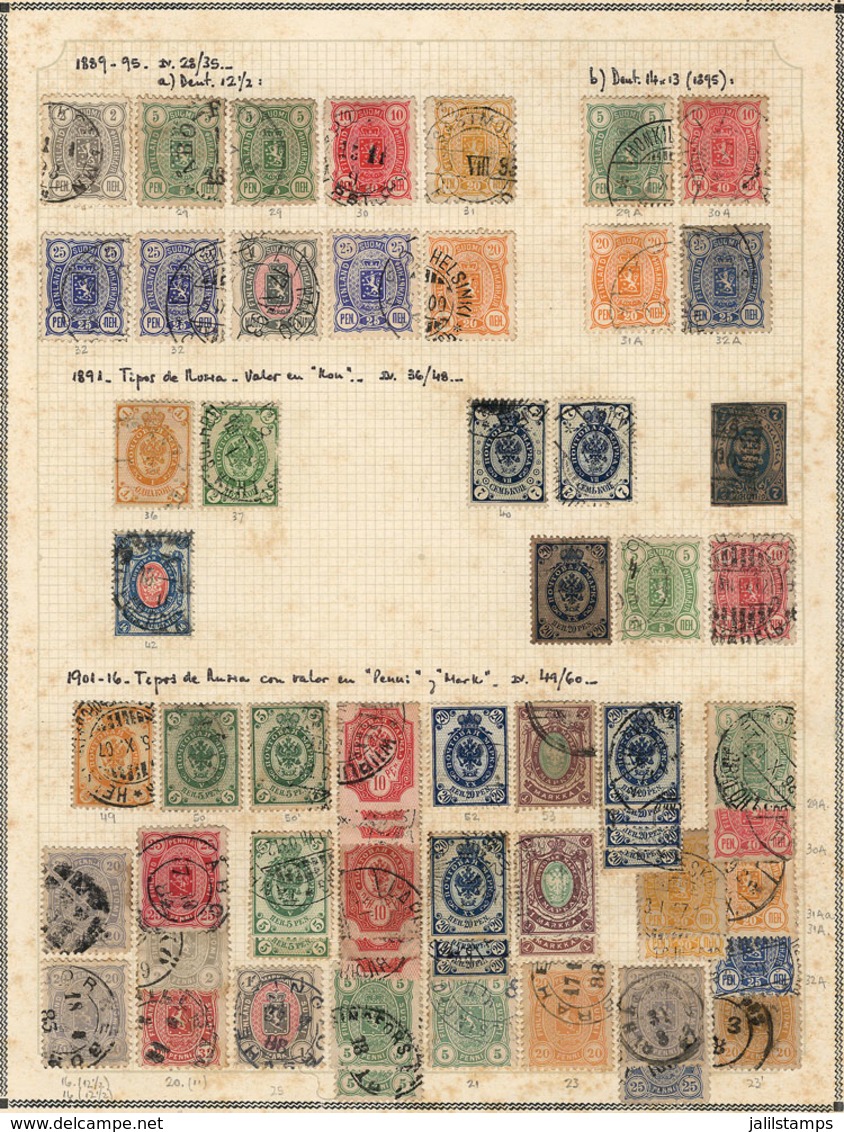 739 FINLAND: Collection On Pages (circa 1889 To 1990), Used Or Mint Stamps, Most Of Fine - Autres & Non Classés
