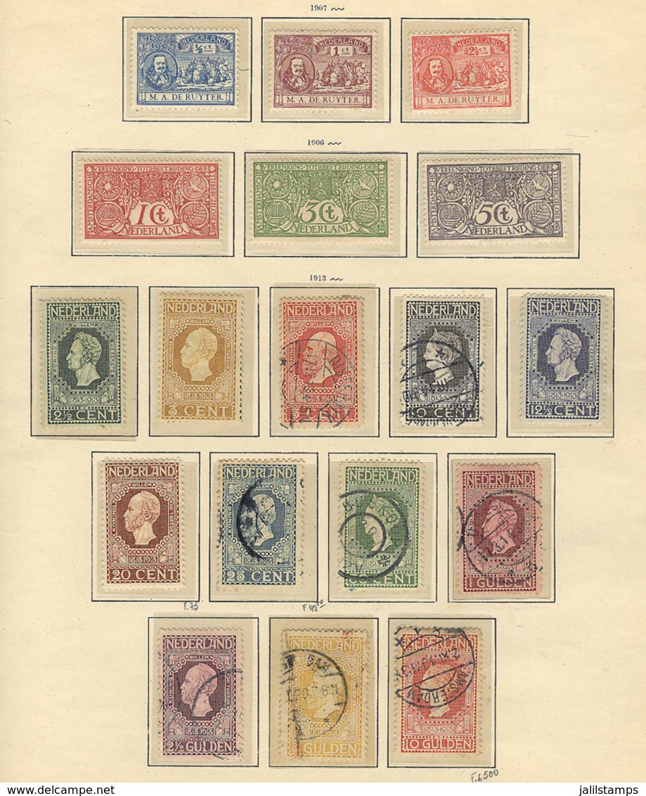 807 NETHERLANDS: Almost Complete Collection In Schaubek Album (year 1852 To 1976), Inclu - Autres & Non Classés