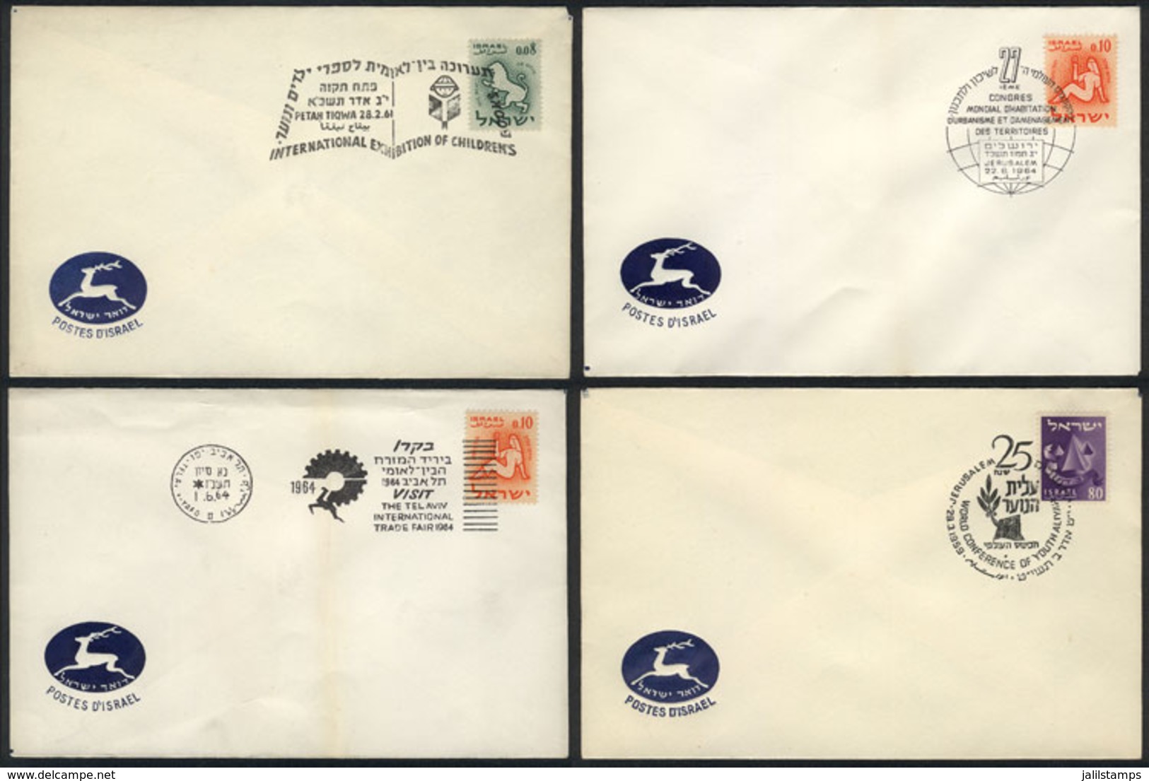 858 ISRAEL: 30 Covers With Very Thematic Special Postmarks, VF Quality! - Autres & Non Classés