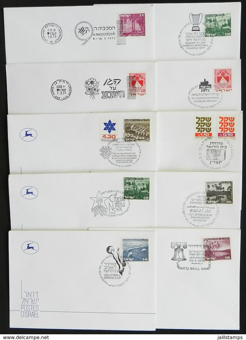 860 ISRAEL: Box With Approximately 490 Covers With Special Postmarks Of 1970/80s, VERY T - Autres & Non Classés