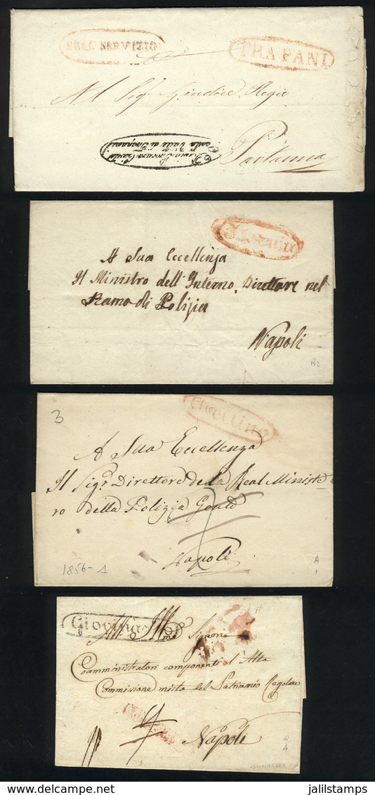865 ITALY: 4 Old Folded Covers With Nice Pre-philatelic Marks, Fine General Quality, Low - Non Classés