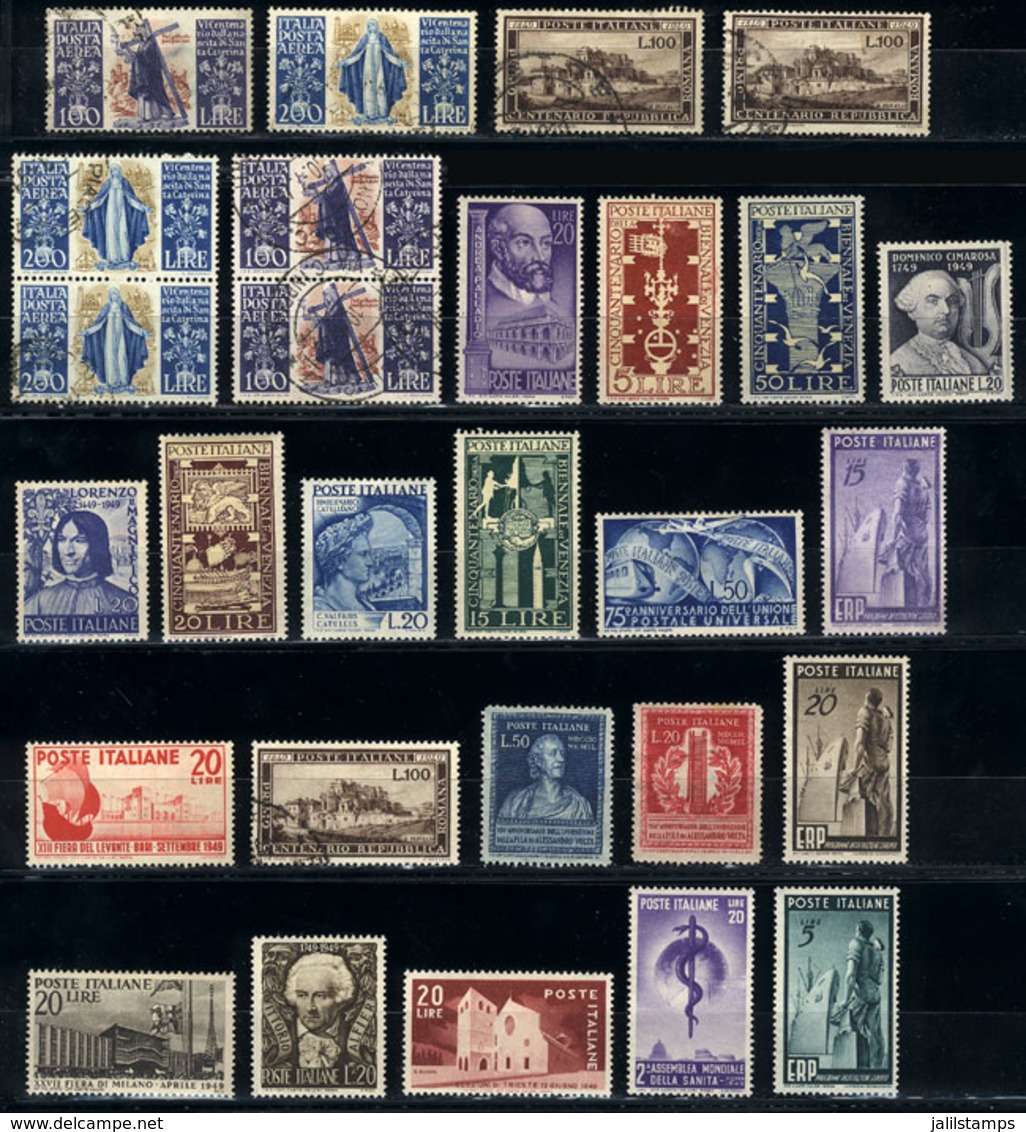 890 ITALY: Lot Of Interesting Stamps, Mainly Of The 1950s, Almost All Of VF Quality, Use - Non Classés
