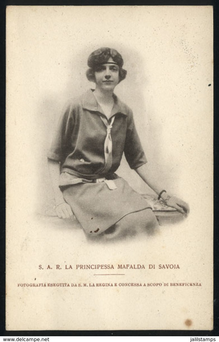 892 ITALY: Princess Mafalda, VF Old Postcard, With A Small Spot At Bottom Right, Else Ex - Autres & Non Classés