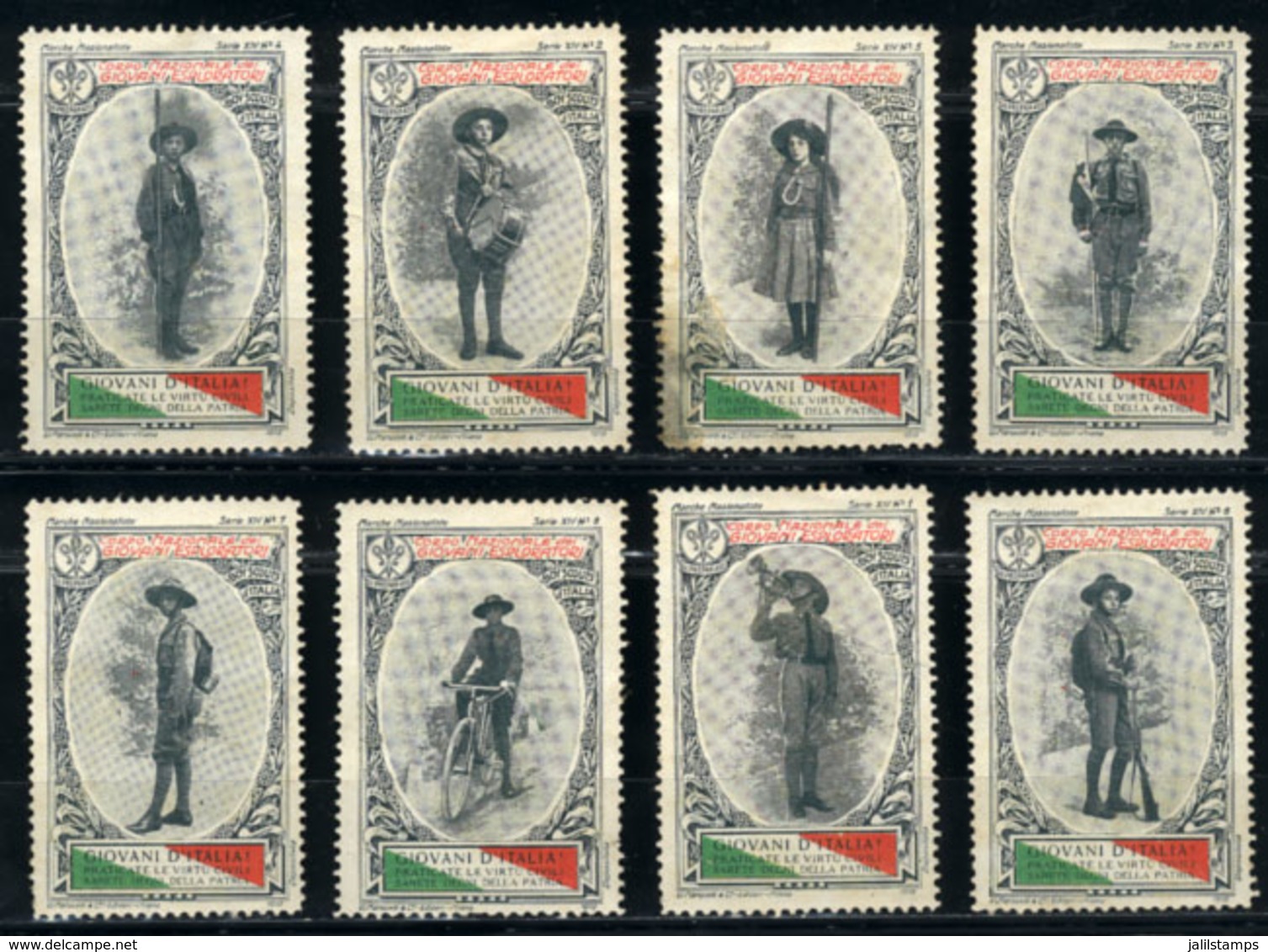 893 ITALY: 8 Old Cinderellas, Topic SCOUTS, Most Of Fine To VF Quality (some May Have De - Non Classés