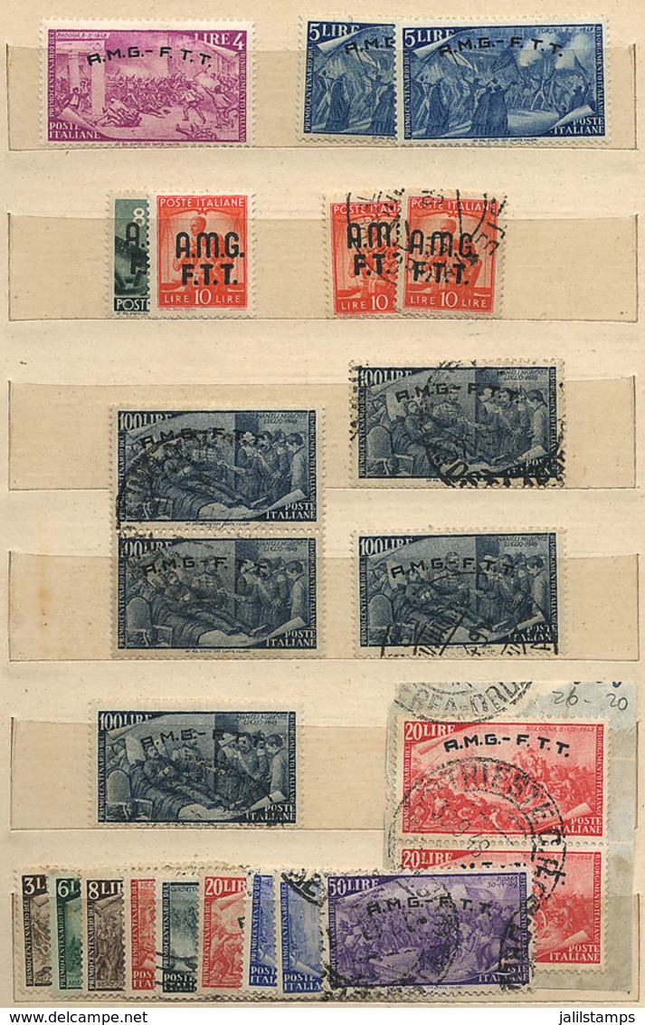 905 ITALY - TRIESTE: Stock Of Used Or Mint Stamps And Sets (they Can Be Lightly Hinged O - Non Classés