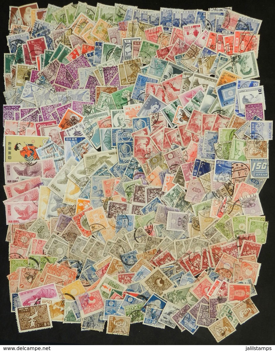 912 JAPAN: Lot Of Several Hundreds Used Stamps Of Varied Periods, With Many Interesting - Autres & Non Classés