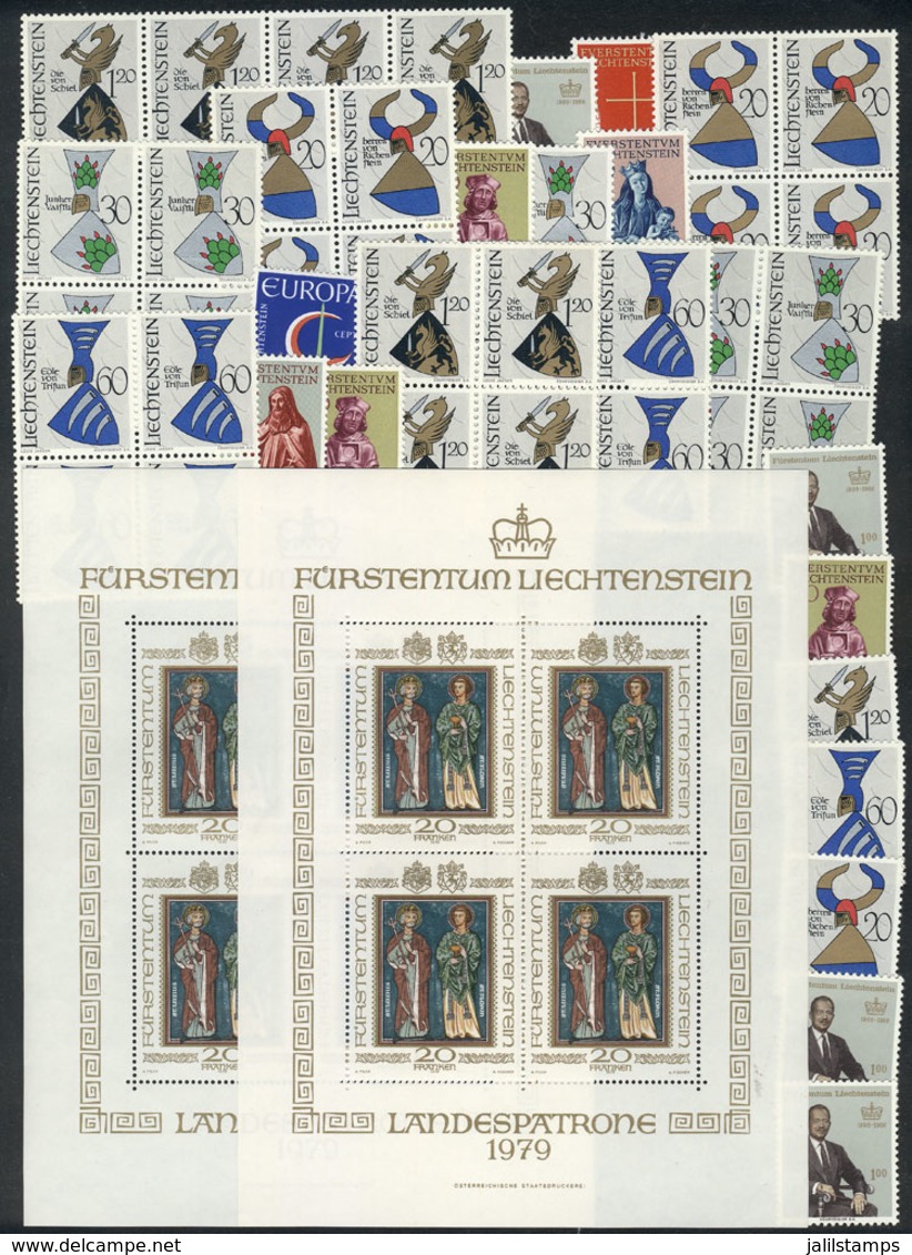 926 LIECHTENSTEIN: Lot Of Modern Stamps And Souvenir Sheets, All Unmounted And Of Very F - Collections