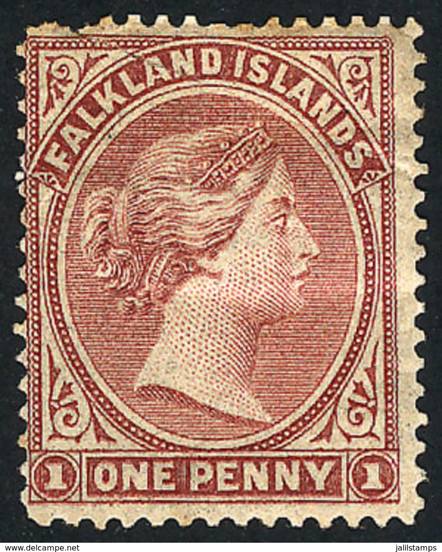 1019 FALKLAND ISLANDS/MALVINAS: Sc.1, 1878/9 1p. Unwatermarked, Mint Original Gum, Minor - Falkland