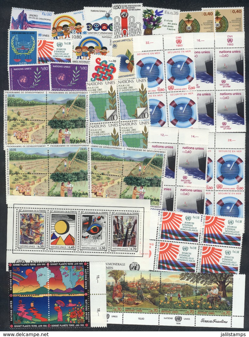 1079 UNITED NATIONS: Lot Of Complete Sets, Unmounted And Of Excellent Quality, Very Thema - ONU