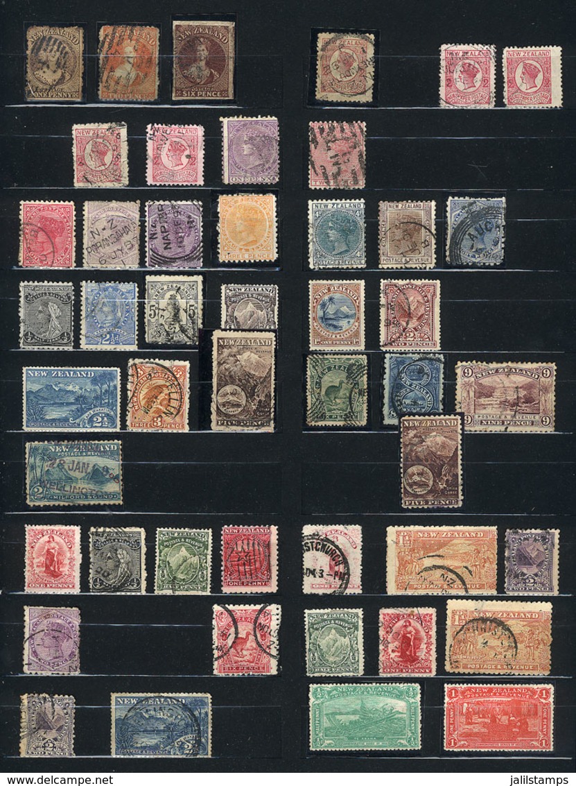 1102 NEW ZEALAND: Old Collection In Stock Pages, Including Many Scarce And Interesting St - Autres & Non Classés