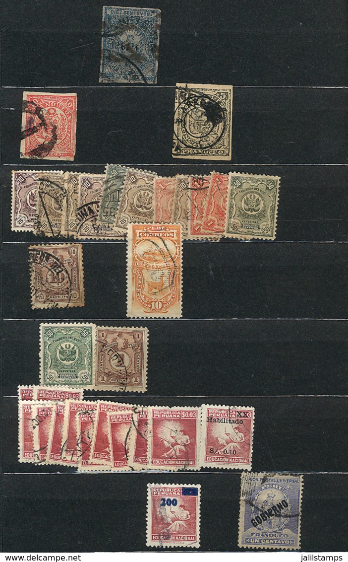 1141 PERU: Stockbook With Several Hundreds Old Stamps Of All Periods, Most Of Fine To VF - Pérou