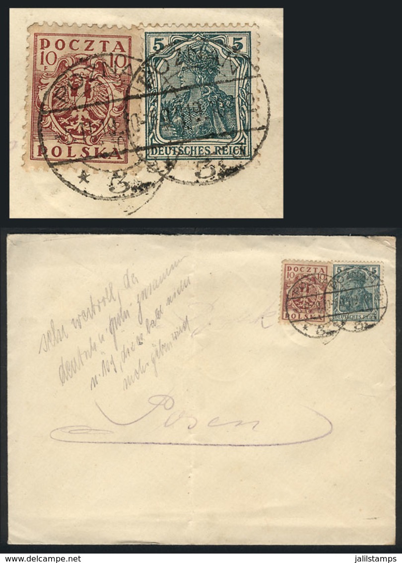 1146 POLAND: Cover Used In POSEN On 5/NO/1919 With Mixed Postage Of German And Polish Sta - Autres & Non Classés