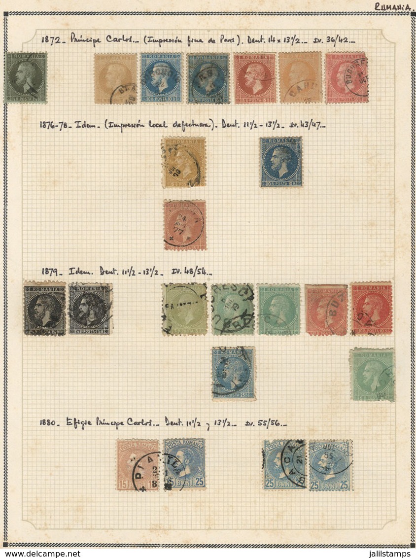 1157 ROMANIA: Collection In Album (circa 1872 To 1980), Used Or Mint Stamps, Most Of Fine - Autres & Non Classés