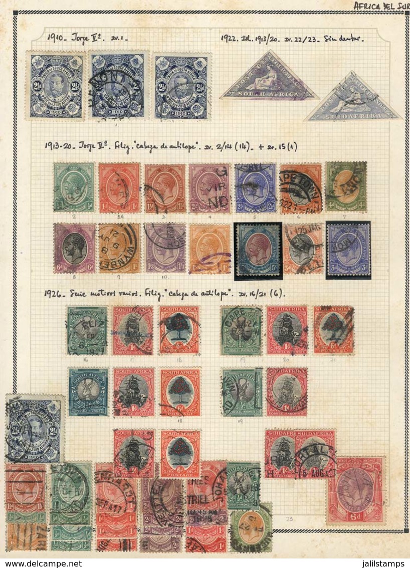 1181 SOUTH AFRICA: Collection On Pages (circa 1910 To 1980), With Mint (without Gum Or Li - Autres & Non Classés