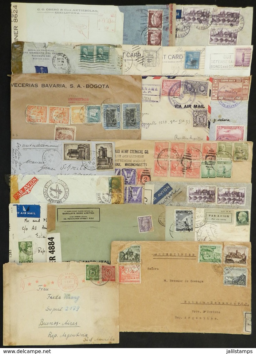 1220 WORLDWIDE: More Than 30 Covers Or Cards Sent To Argentina Between (circa) 1939 And 1 - Autres & Non Classés