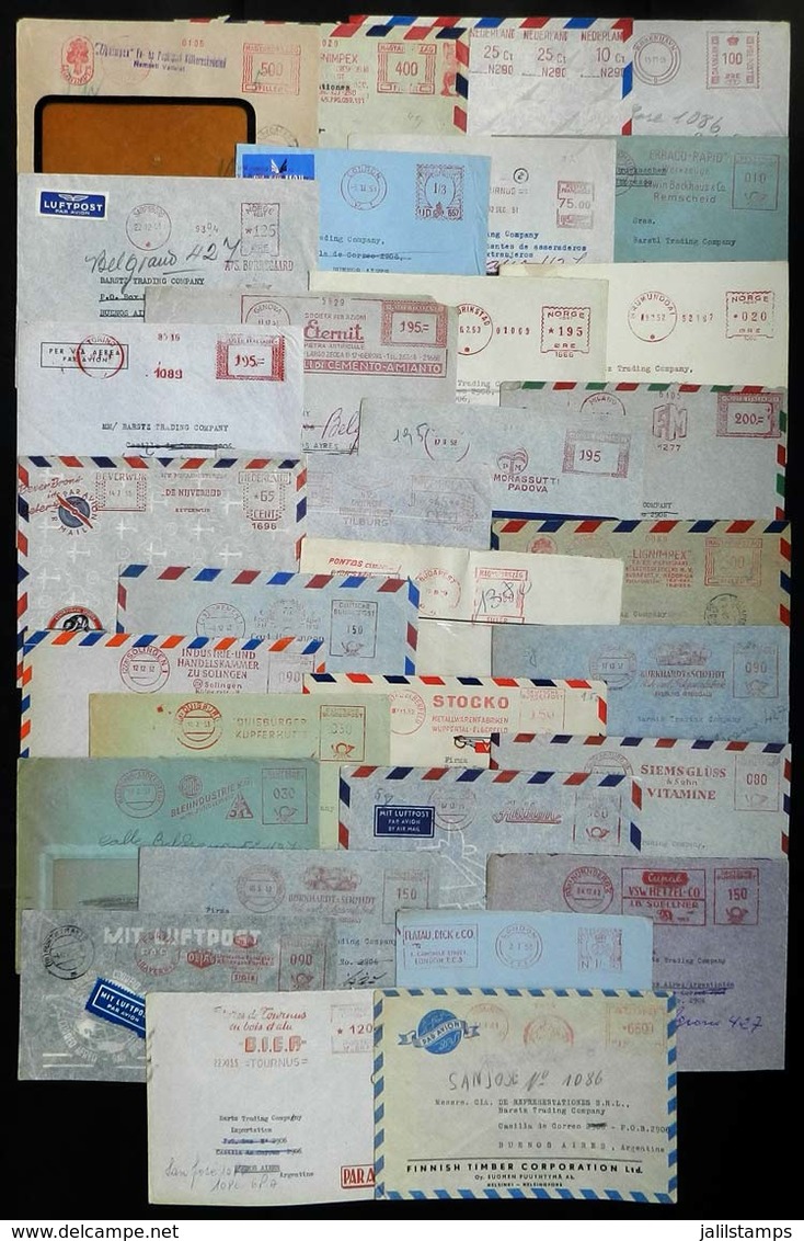 1222 WORLDWIDE: 32 Covers Posted In 1950s To Argentina From Denmark, Netherlands, Italy, - Autres & Non Classés