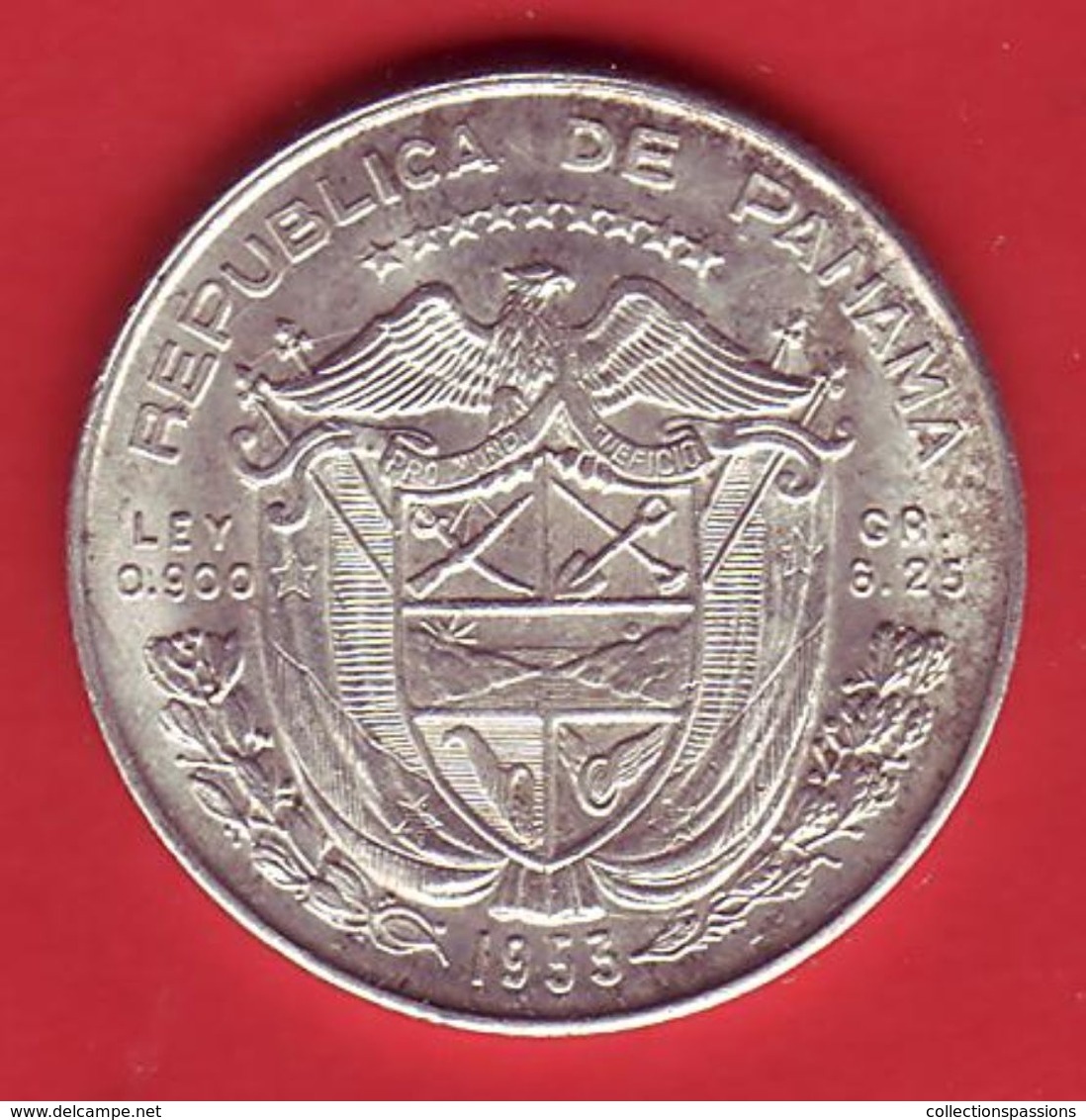 - PANAMA - Un Cuarto De Balboa - 1953 - Argent - - Panama