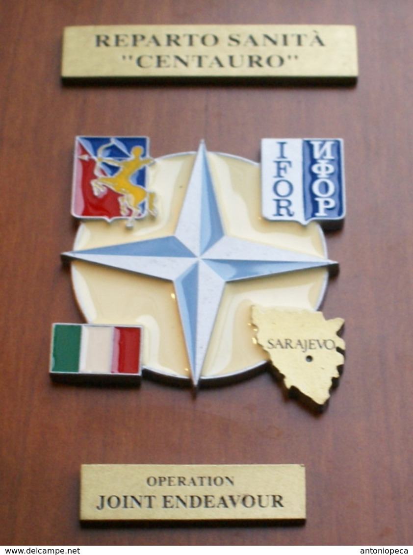 STORICO CREST ARALDICO NATO, IFOR, BOSNIA 1997 "OPERATION JOINT ENDEVOUR" - Medizinische Dienste