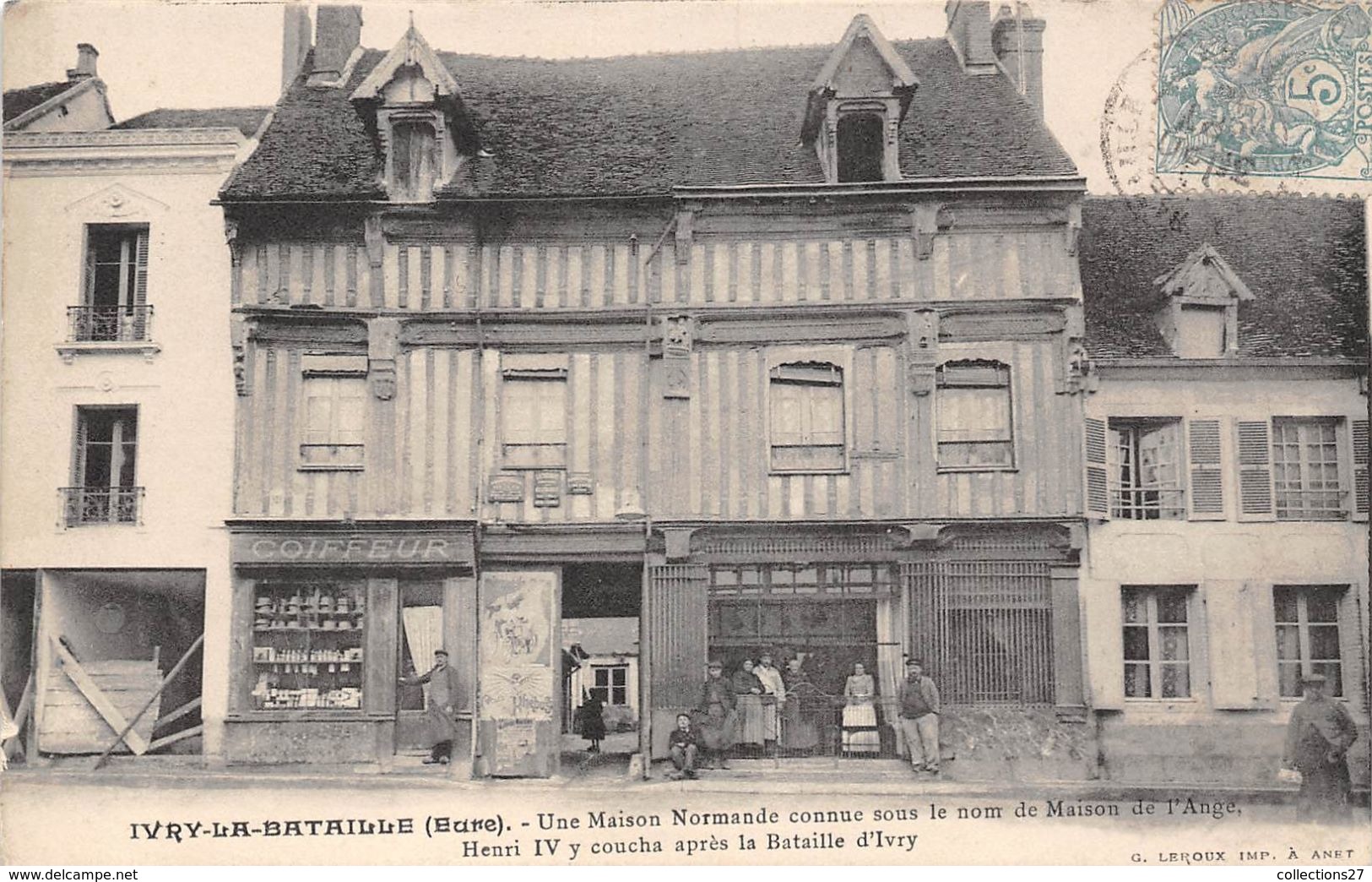 27-IVRY-LA-BATAILLE- UNE MAISON NORMANDE CONNUE SOUS LE NOM DE MAISON DE L'ANGE - Ivry-la-Bataille