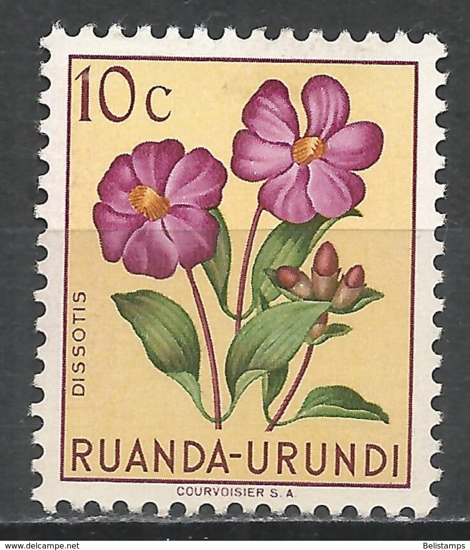 Ruanda-Urundi 1953. Scott #114 (MH) Dissotis, Flowers - Neufs