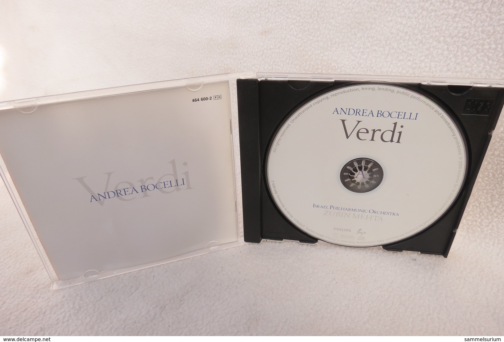 CD "Andrea Bocelli" Verdi, Israel Philharmonic Orchestra Zubin Mehta - Klassik