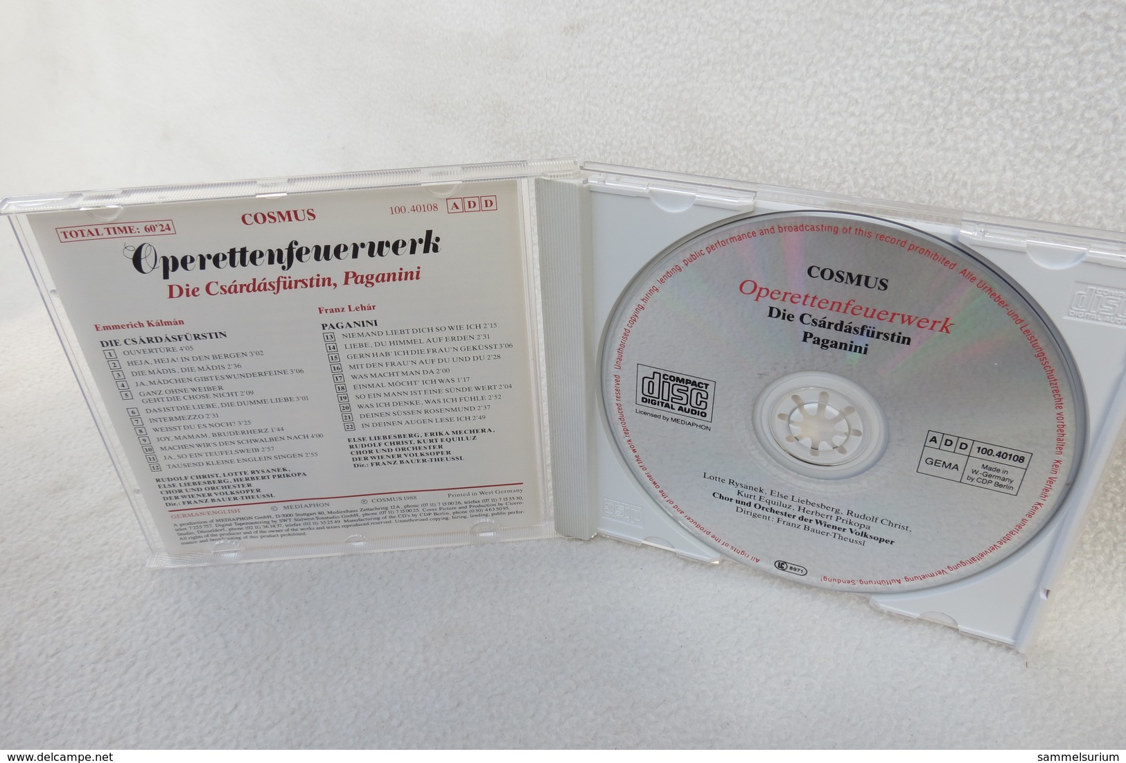 CD "Operettenfeuerwerk" Kálmán, Lehár - Opera / Operette