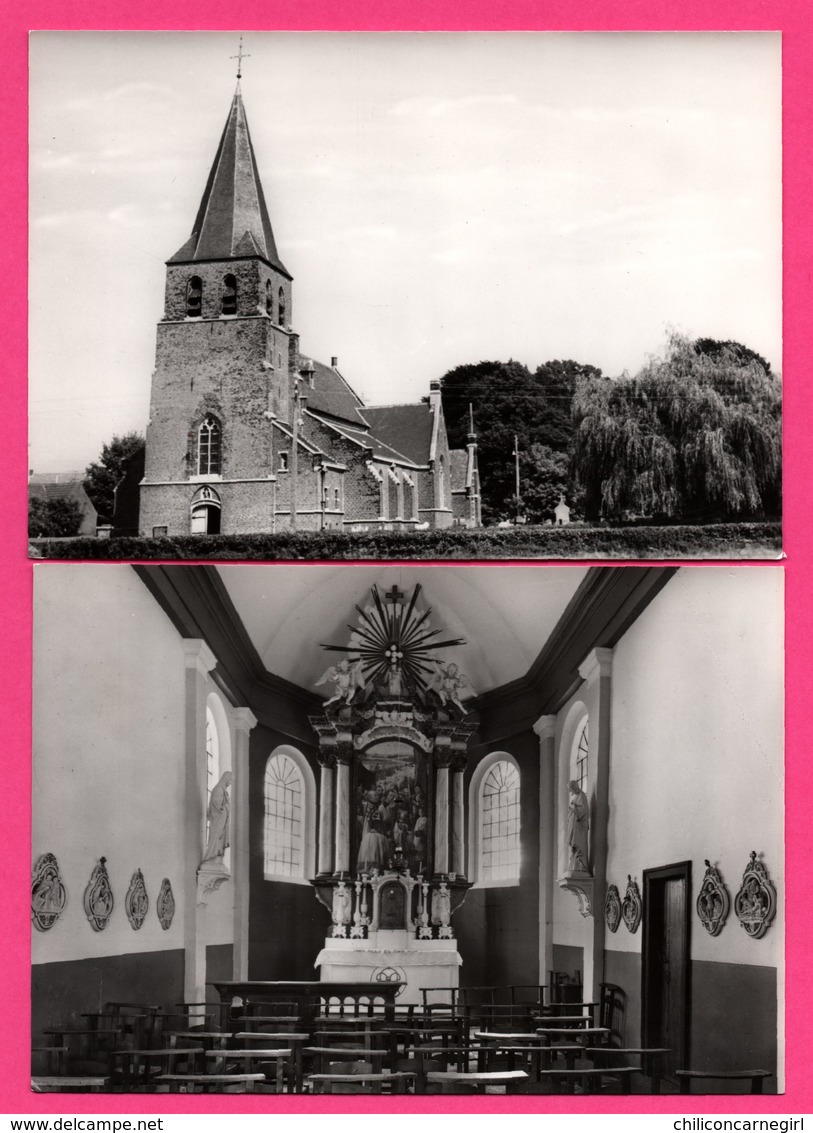 2 Cp - Poederlee - Kerk - Eglise - Binnenzicht - ECHTE FOTO - MEVR. VERHOEVEN - E.V.E.A. - Lille