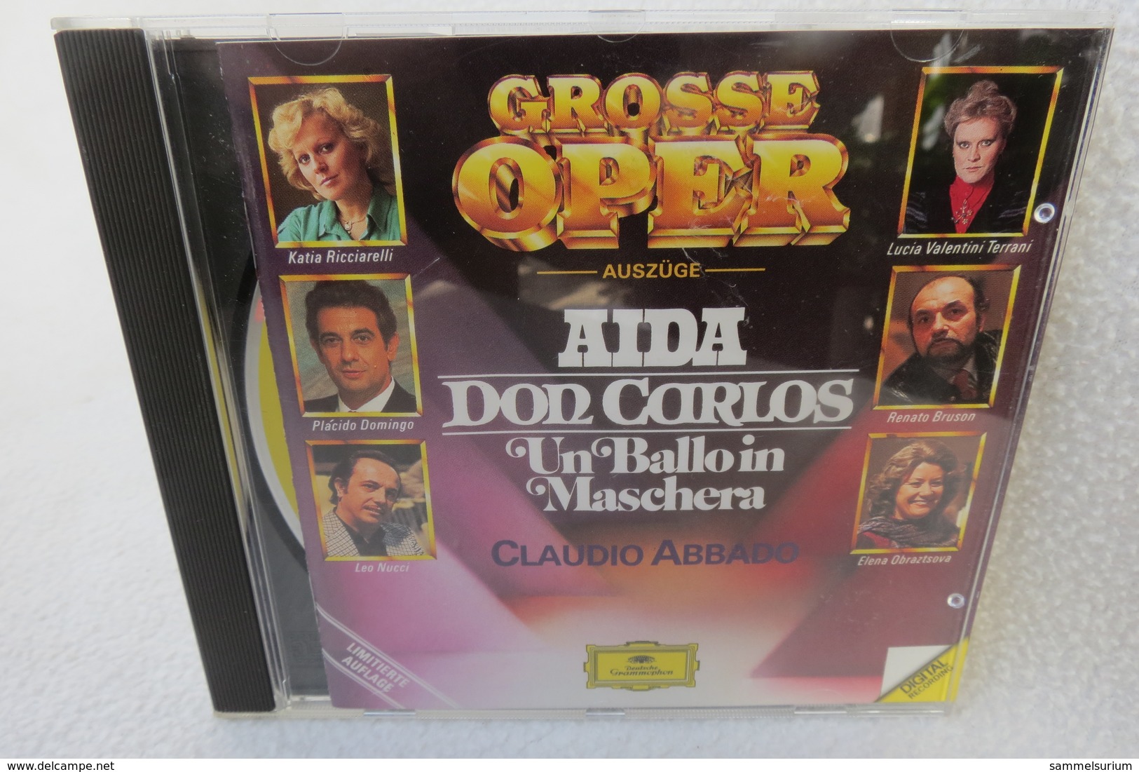 CD "Grosse Oper" Auszüge Aus Aida, Don Carlos, Un Ballo In Maschera, Claudio Abbado, Limitierte Auflage - Opera / Operette