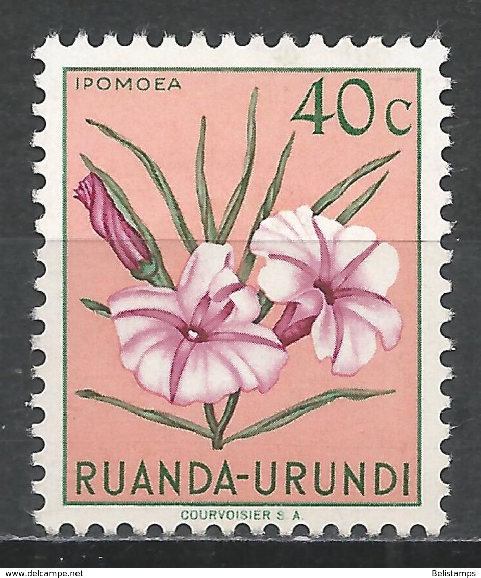 Ruanda-Urundi 1953. Scott #118 (MH) Ipomoea, Flowers - Neufs