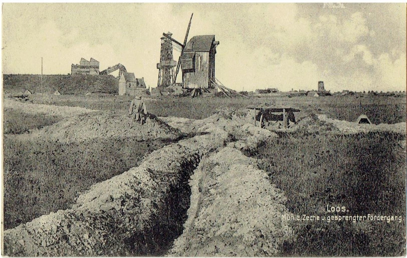 59 - LOOS - Env. Lille - Artois - Mühle Zeche U. Gesprengter Fördergang - Moulin - Feldpostkarte 1914-18 - Sonstige & Ohne Zuordnung