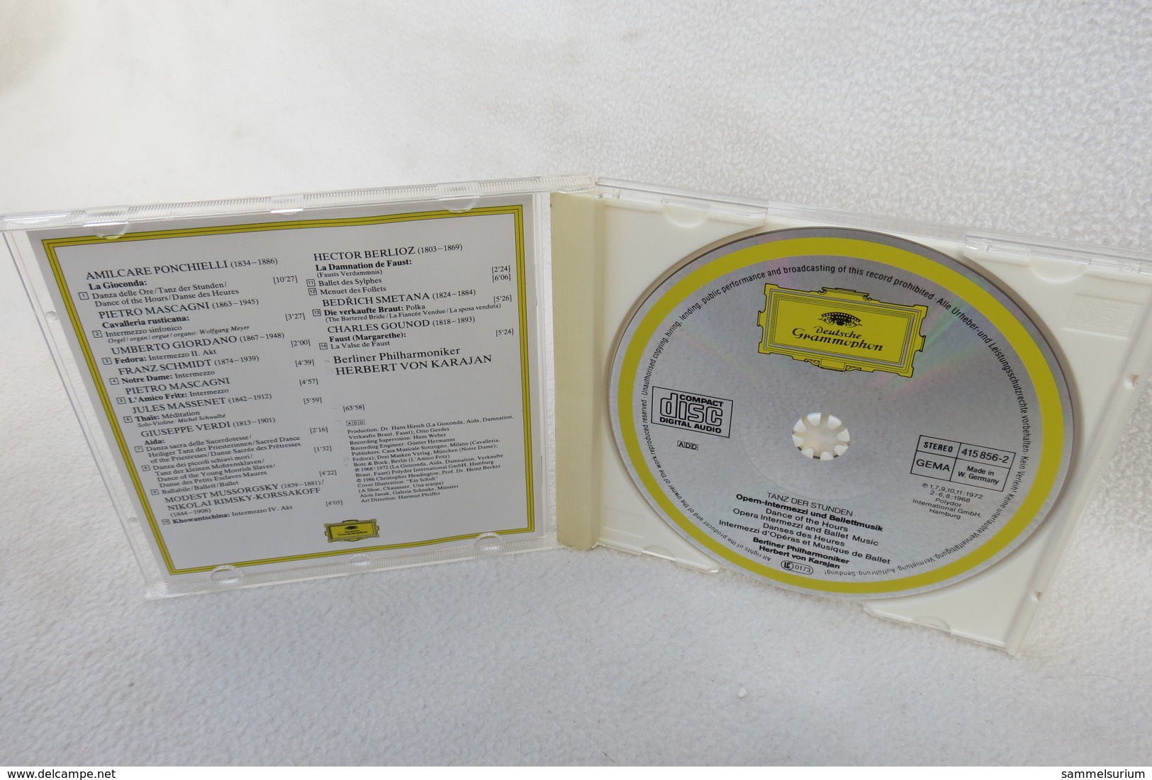 CD "Tanz Der Stunden" Opern-Intermezzi & Ballettmusik, Berliner Philharmoniker, Herbert Von Karajan - Opera