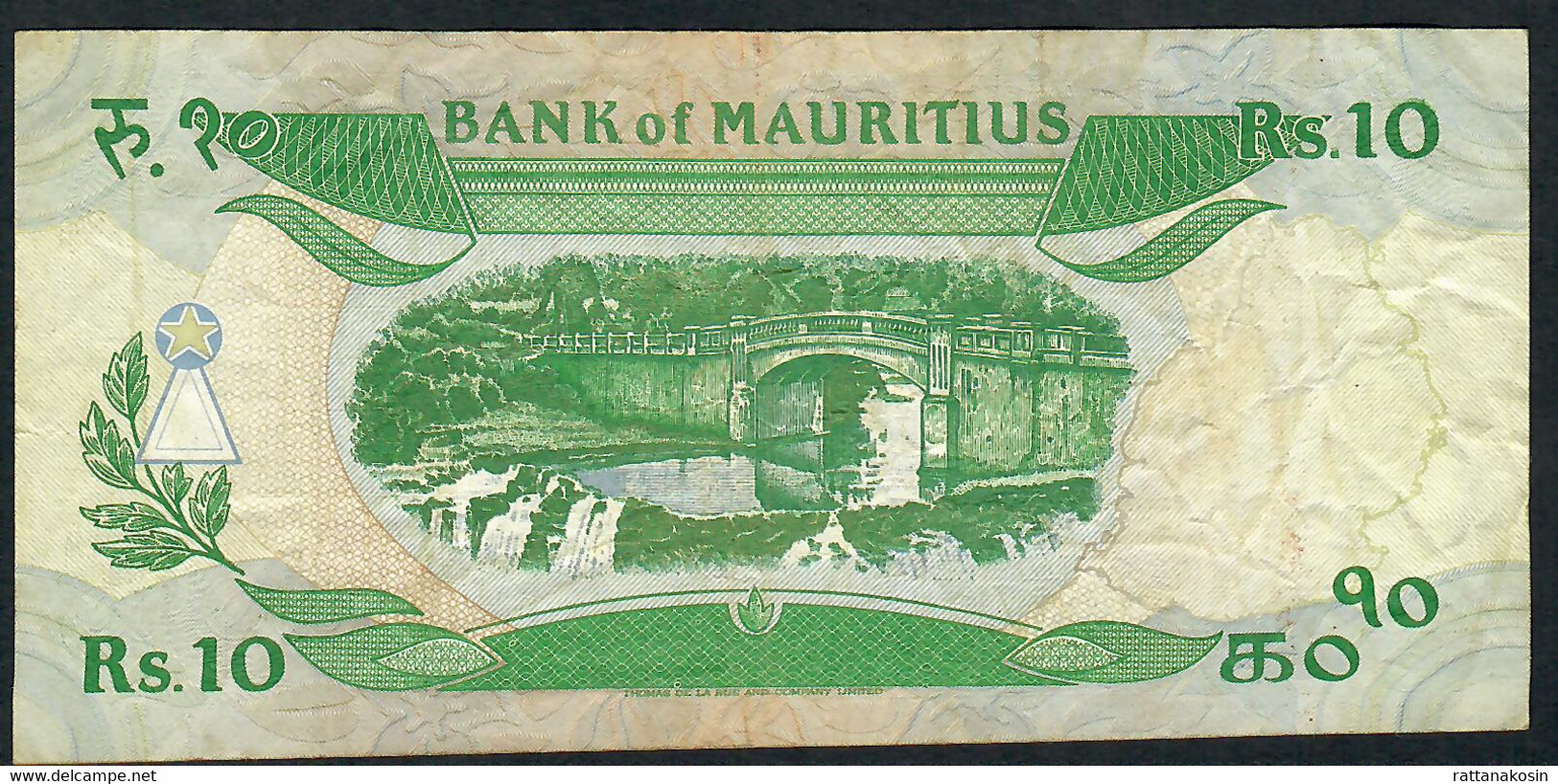 MAURITIUS P35b 10 RUPEES 1985 #A/81  F-VF NO P.h. - Maurice