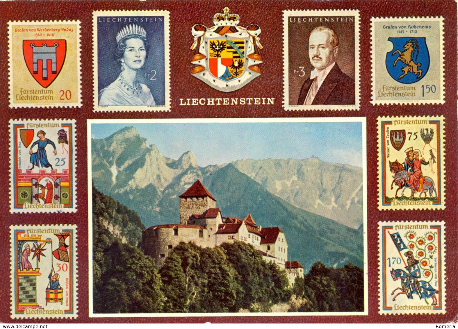 Liechtenstein - Vaduz - Multivues - Verlag Hubert Gassner Nº 51 - Ecrite, Timbrée - - Liechtenstein