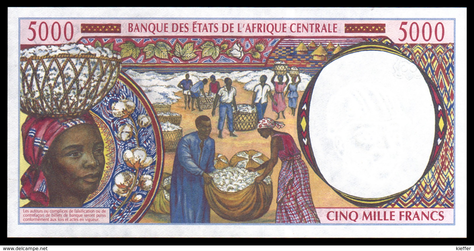 États Afrique Centrale - Central Africa - 5000F - 1999 - Lettre P - UNC - États D'Afrique Centrale