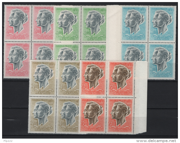 Monaco 1966 Unif. A87/90A Block Of 4 **/MNH VF - Airmail