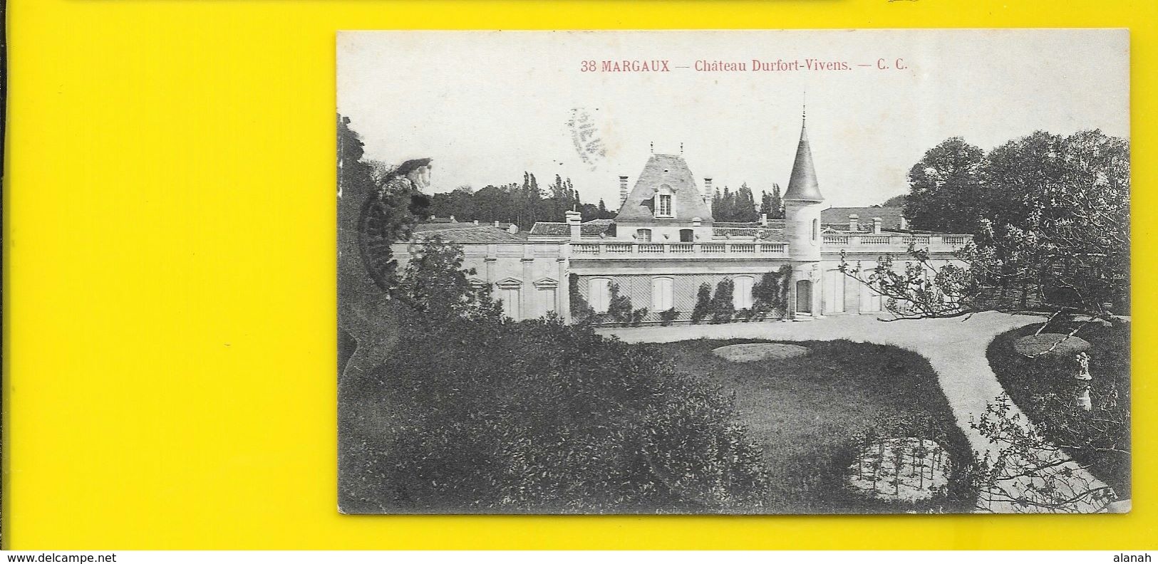 MARGAUX Château Durfort-Vivens Pub Goujon Chapellerie Au Dos (CCt) Gironde (33) - Margaux