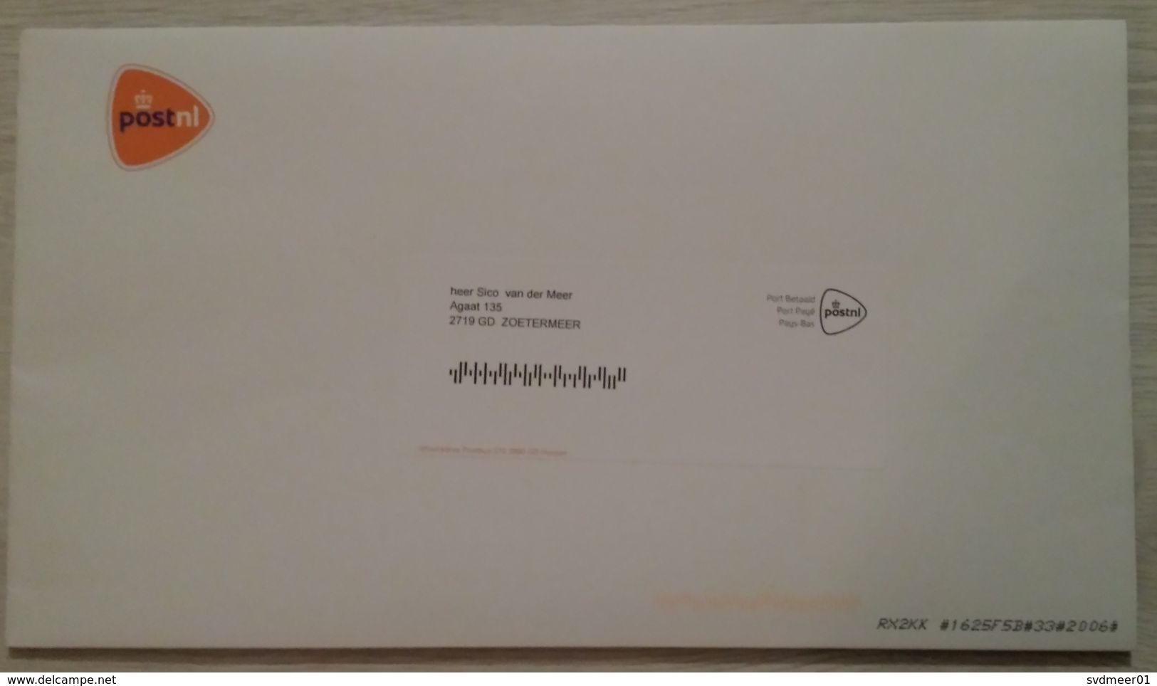 Netherlands: Long Official Cover Of Dutch Postal Service, 2018, Postage Paid, Office Houten (traces Of Use) - Lettres & Documents