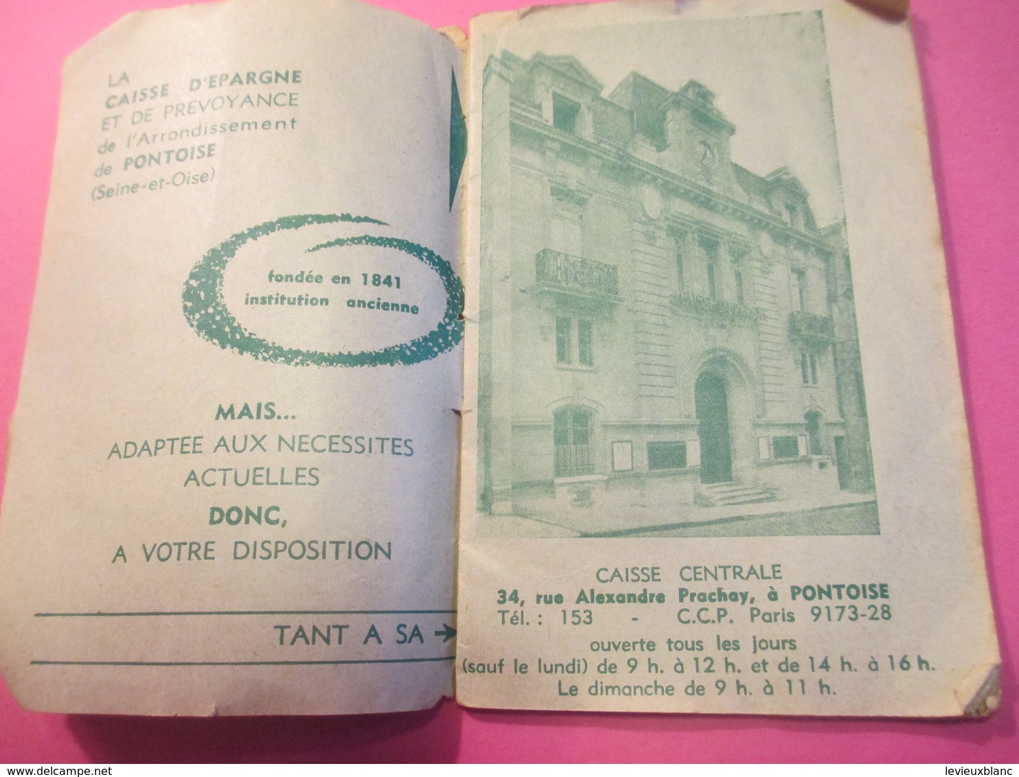 Petit Agenda Calendrier/ Caisse D'Epargne Et De Prévoyance/ Pontoise/ Seine & Oise/1962                   CAL388 - Andere & Zonder Classificatie