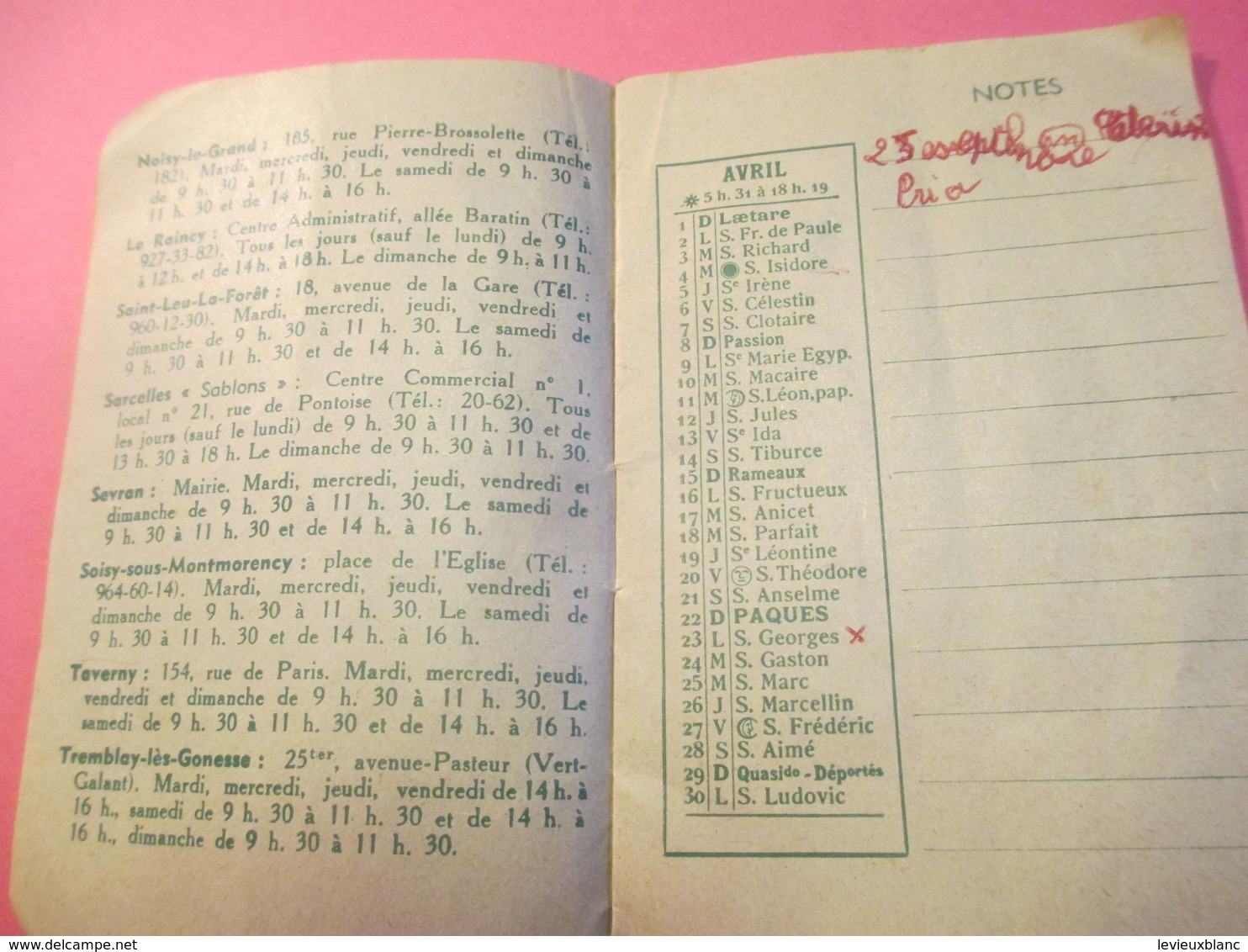 Petit Agenda Calendrier/ Caisse D'Epargne Et De Prévoyance/ Pontoise/ Seine & Oise/1962                   CAL388 - Sonstige & Ohne Zuordnung