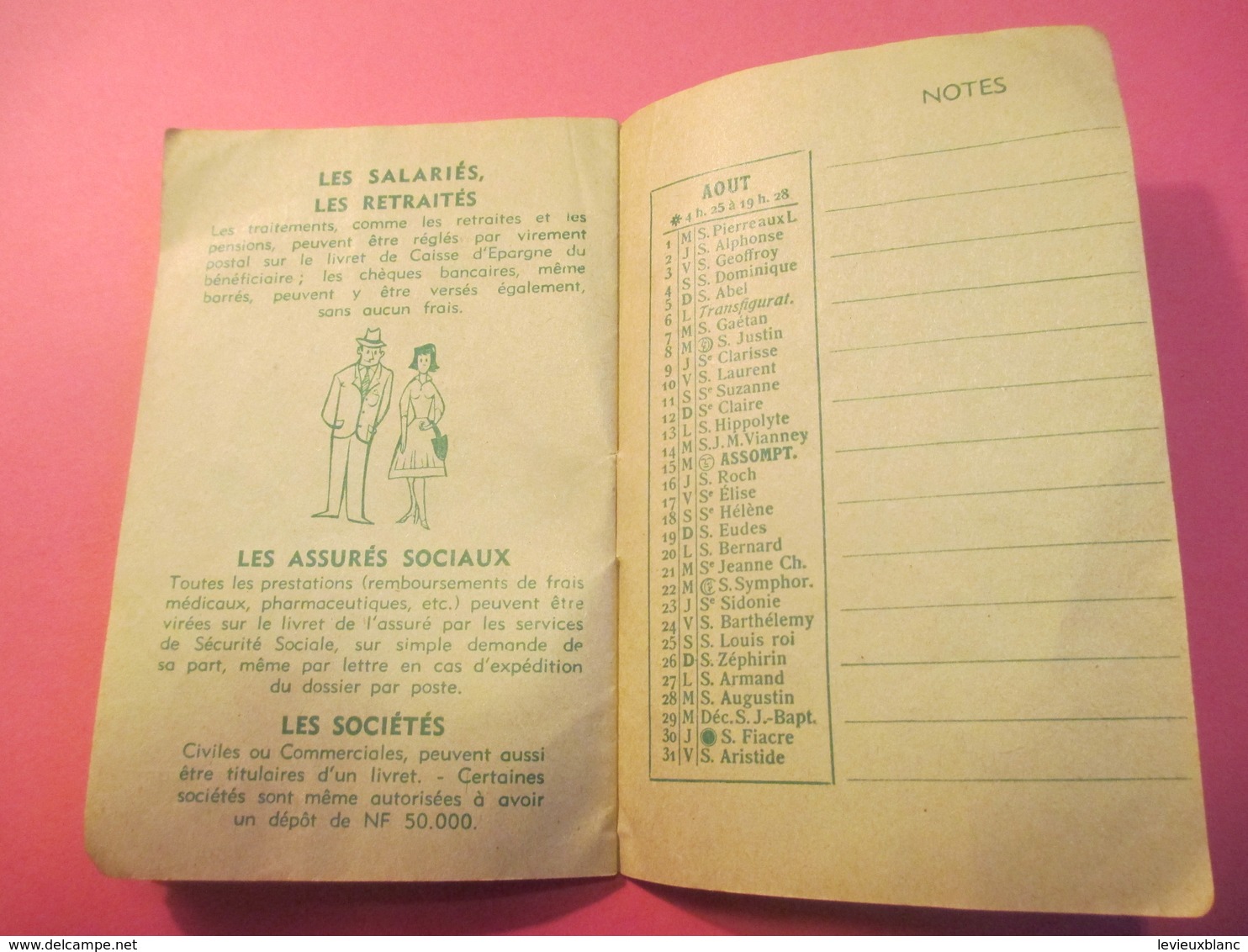 Petit Agenda Calendrier/ Caisse d'Epargne et de Prévoyance/ Pontoise/ Seine & Oise/1962                   CAL388