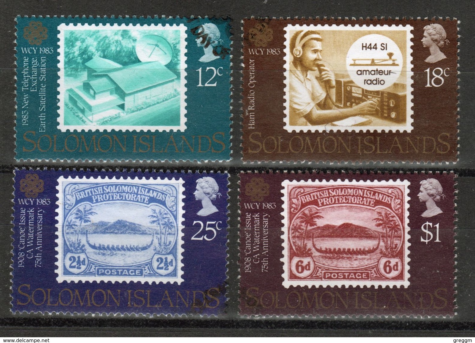 British Solomon Islands 1983 World Communications Year Fine Used Set Of Stamps. - Islas Salomón (...-1978)