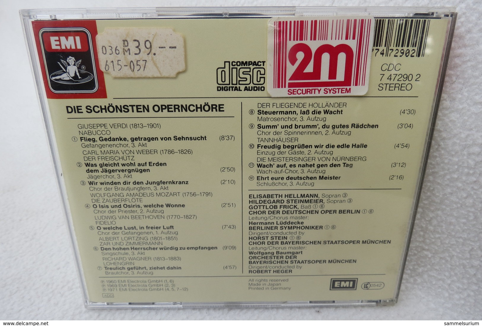 CD "Die Schönsten Opernchöre" Chor Der Deutschen Oper Berlin, Chor Und Orchester Der Bayerischen Staatsoper München - Oper & Operette