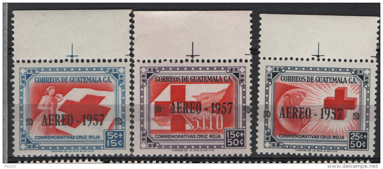 Guatemala 1957 Posta Aerea Y.T. A223/25 MNH VF - Guatemala