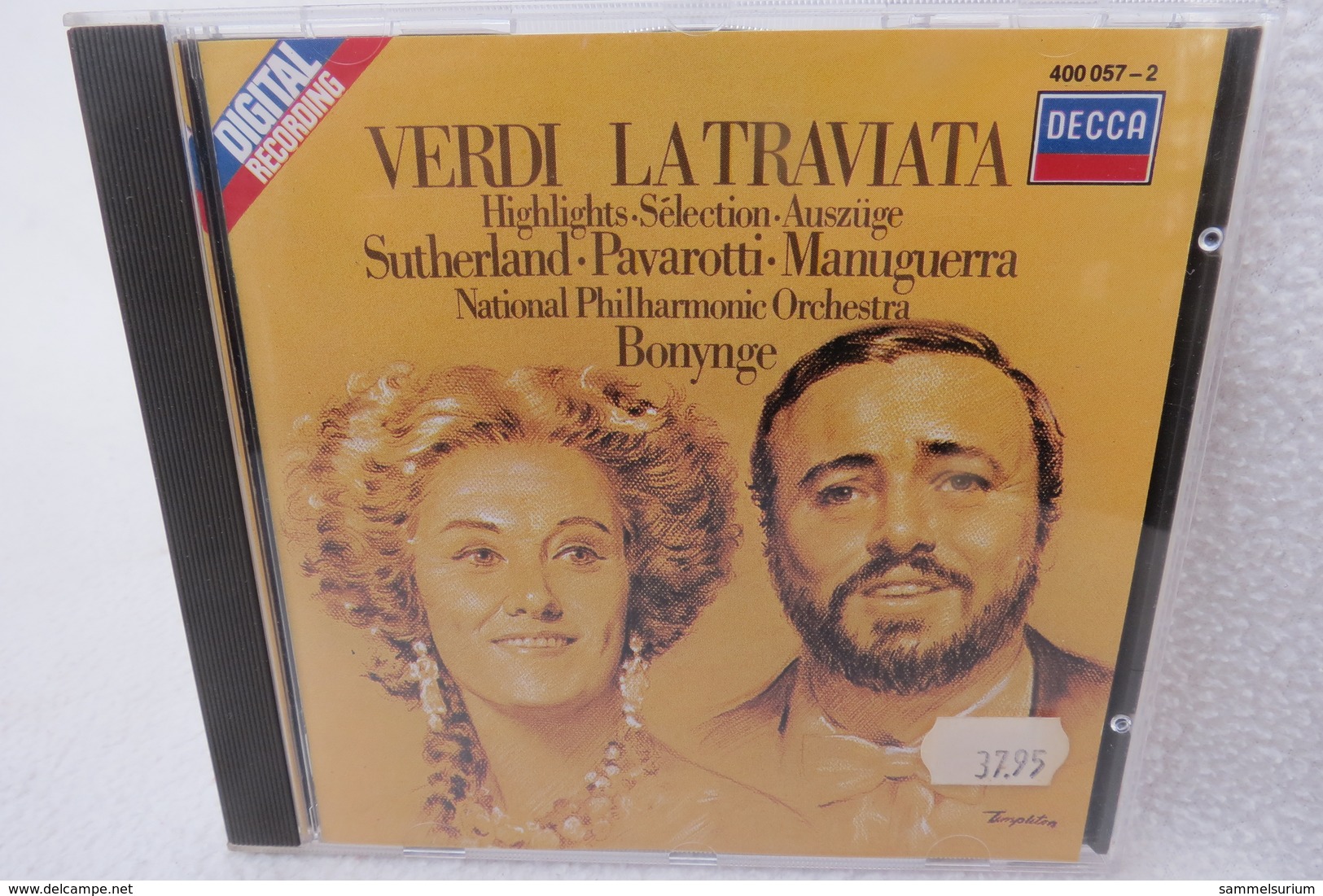 CD "Verdi" La Traviata, Highlights, Auszüge, Sutherland, Pavarotti, Manuguerra - Klassik