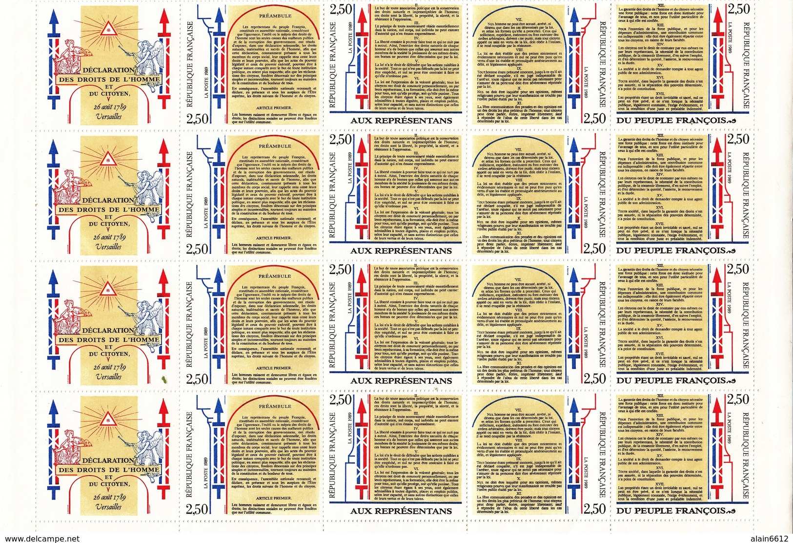 France - Bloc De 4 Bandes YT 2602 à 2605 Neufs NSC - Unused Stamps