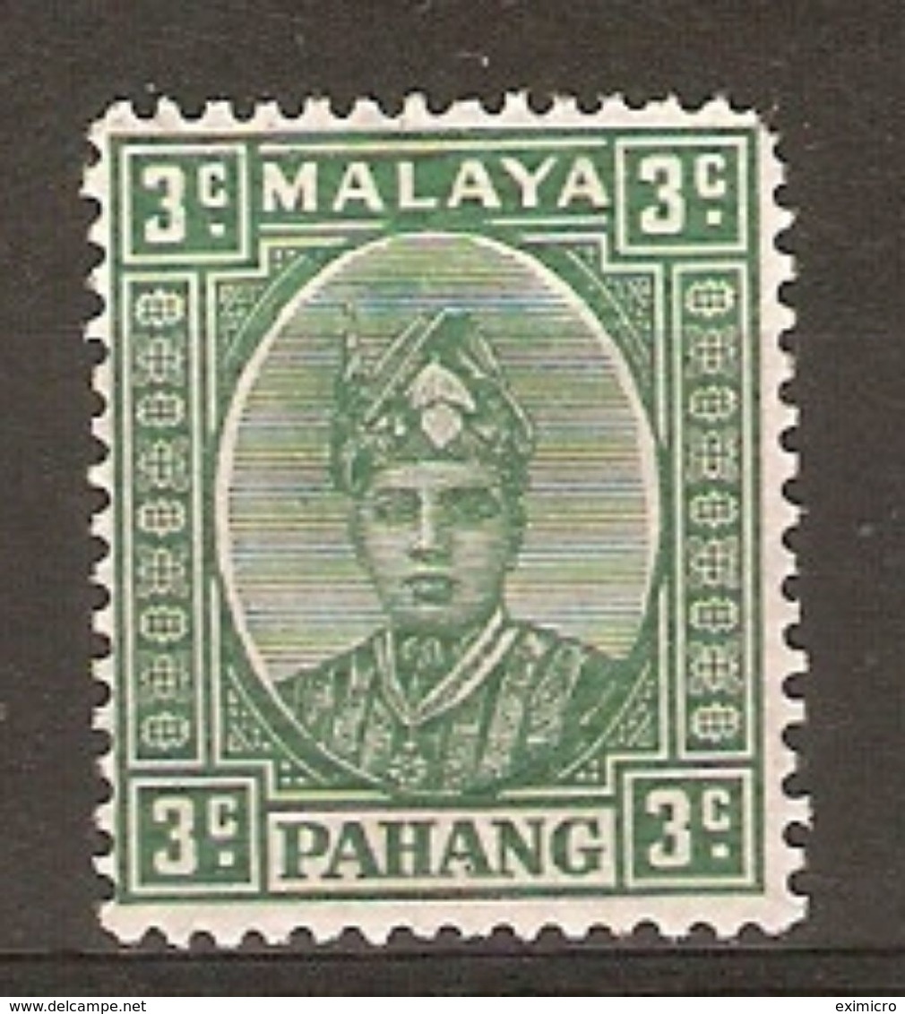 MALAYA - PAHANG 1941 3c ORDINARY PAPER SG 31  LIGHTLY MOUNTED MINT Cat £65 - Pahang