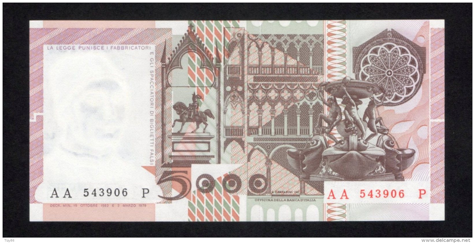 Banconota Italia 5000 Lire Antonello Da Messina 19/10/1983 (FDS) - 5000 Lire