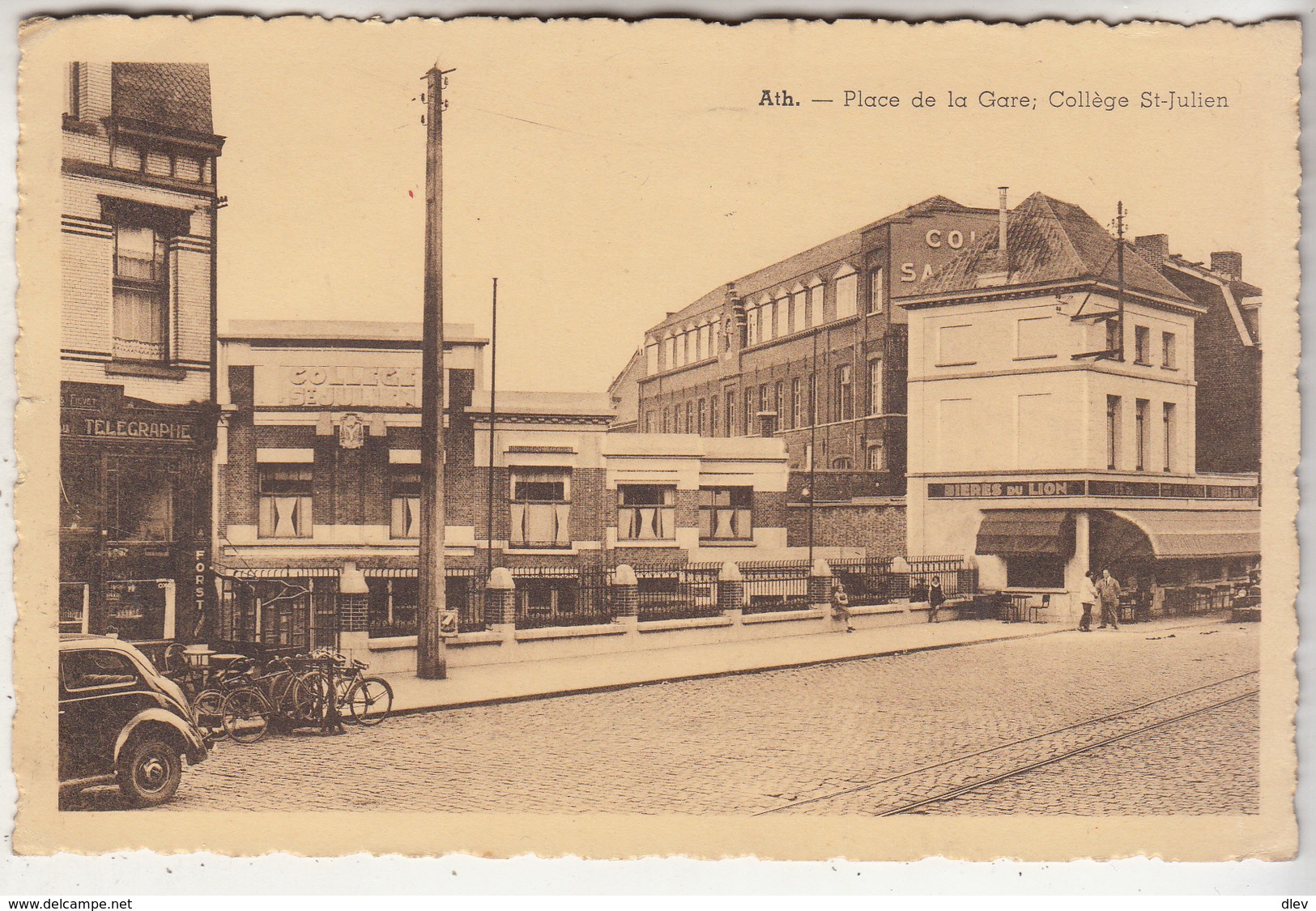 Ath - Place De La Gare. Collège St-Julien - 1946 - L' Edition Belge, Bruxelles - Ath