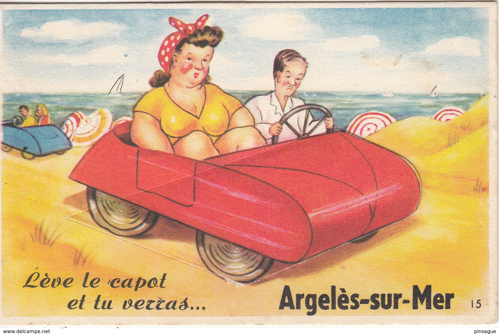 Carte Système  N° 15 " Lève Le Capot Et Tu Verras ARGELES Sur MER " " - A Systèmes