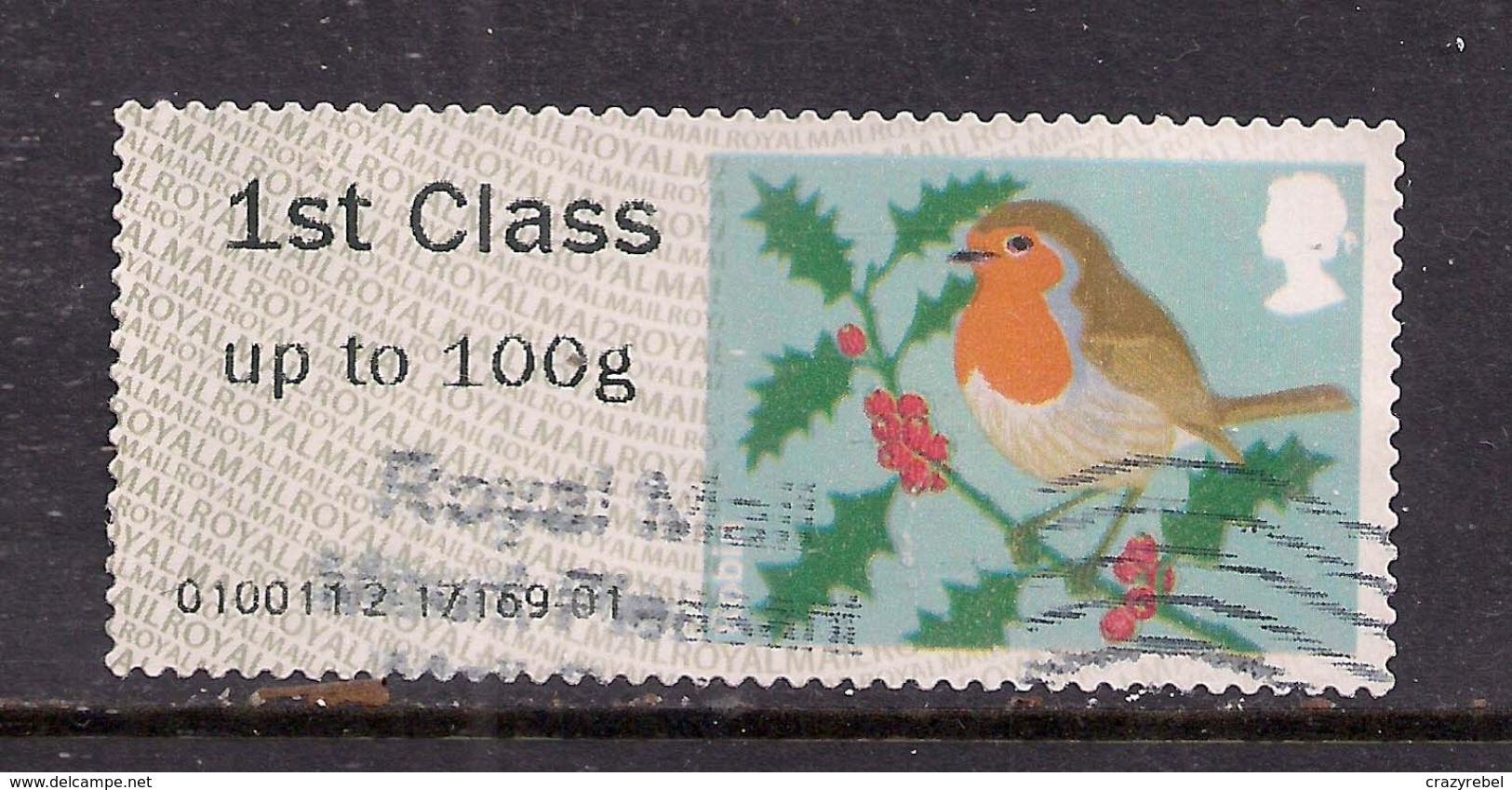 GB 2012 QE2 1st Up To 100 Gms Post & Go Christmas Robin ( T742 ) - Post & Go Stamps